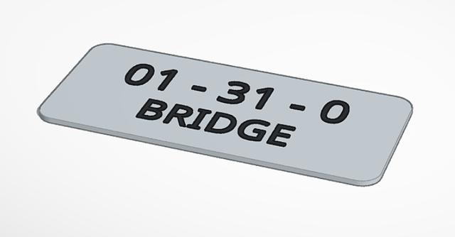 Ship Compartment Numbering Plaques (Naval / NATO Convention) 3D model thumbnail