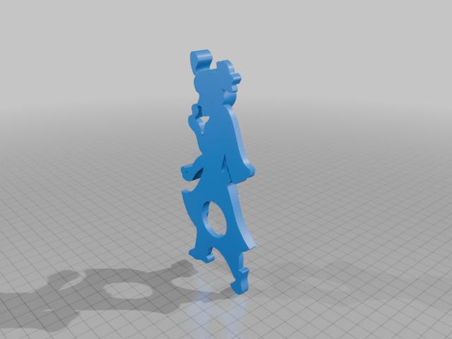 Dulha key ring gift 3D model thumbnail