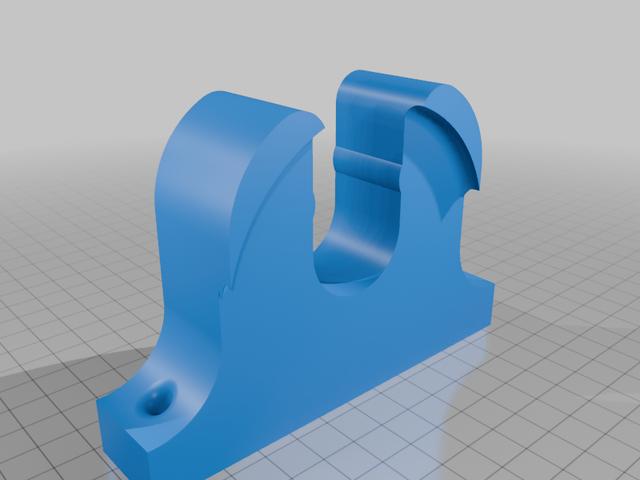 The Flange Hanger. It can be used to mount anything with a head and handle onto a wall, a hammer, a plunger, a camera tripod, etc 3D model thumbnail