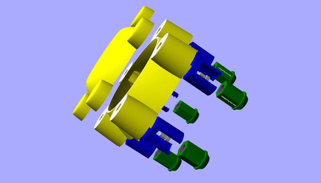 Hubcap that clips to flanged lug nuts 3D model thumbnail