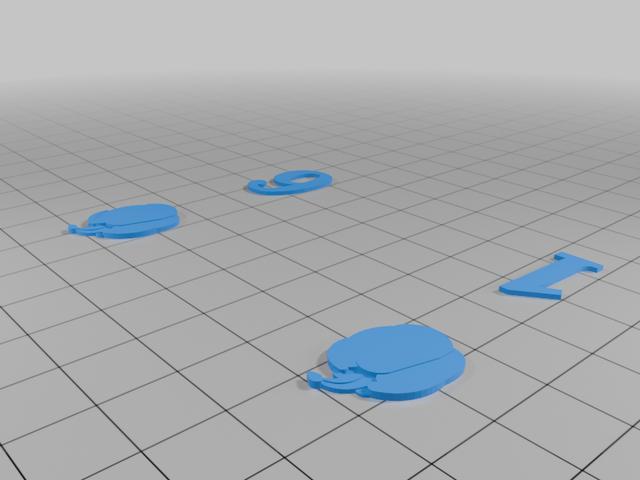 Multi_color decorations fixed 3D model thumbnail