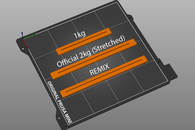 Original Prusa MINI+ Prusament 2 kg spool holder rail REMIX 3D model thumbnail