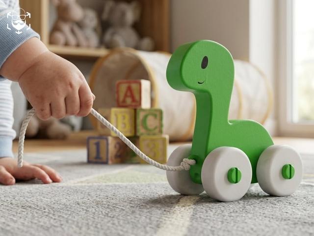 Tiro il Dino – Pull-Along Dinosaur Toy 3D model thumbnail