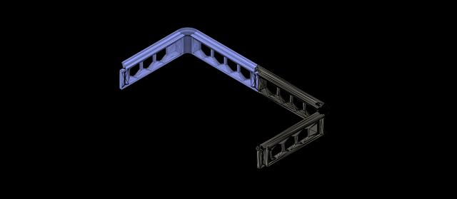 BACK FRAME PIECES WITH CUTOUTS 3D model thumbnail