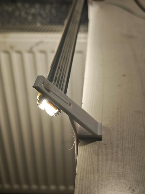 45 degrees Angled LED Holder for 18mm Thick Boards 3D model thumbnail