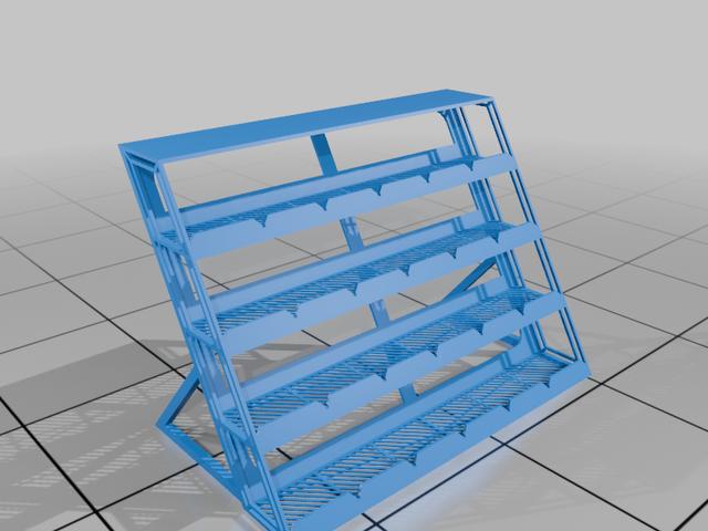 Small shelf exposition 3D model thumbnail