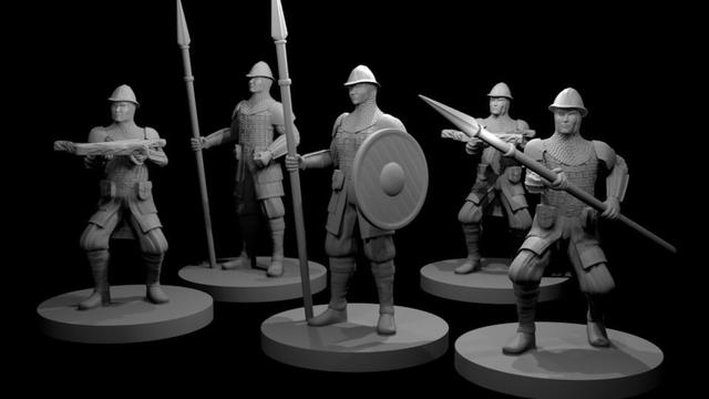 Remix Guards 2025 - More Poses + Guard Swarm (DND / TTRPG) 3D model thumbnail