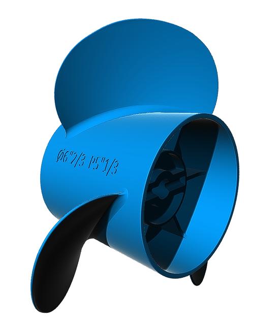 Intex 68631 Electric Trolling Motor Propeller 3D model thumbnail