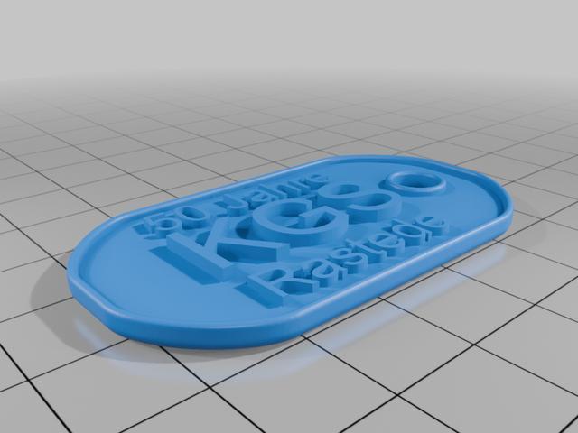50 Jahre KGS Rastede Schlüsselanhänger 3D model thumbnail