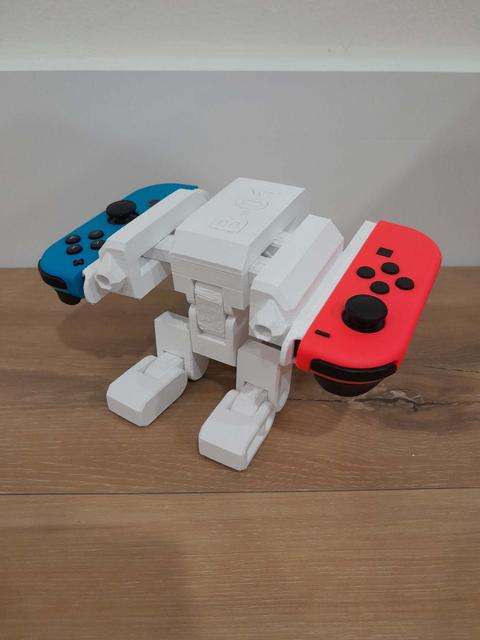 Print-in-Place BoxBot Joycon Grip Remix 3D model thumbnail