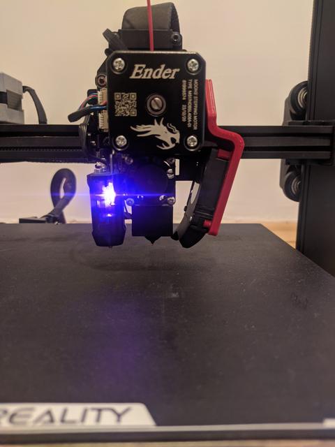 Ender 3 V3 SE Lightweight Fan Shroud (Shorter) 3D model thumbnail