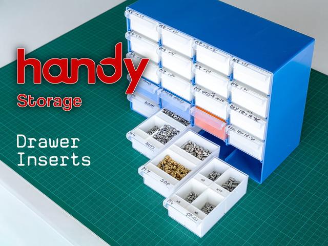 Tub Inserts for HANDY 20 Drawer Compartment Organiser 3D model thumbnail