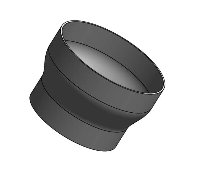 Air duct reduction 150x125 3D model thumbnail