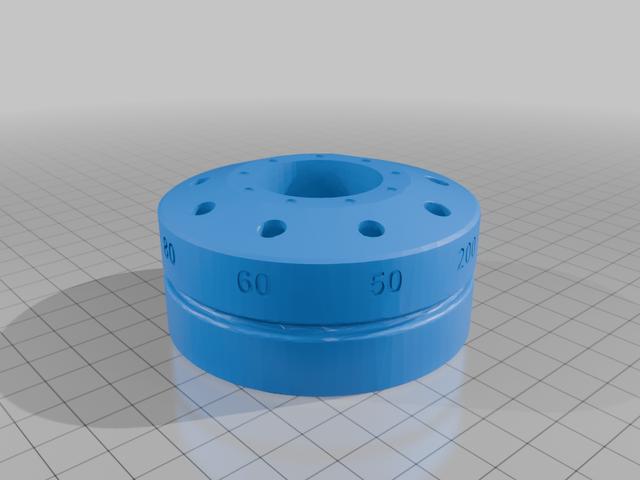 Rotating Screwdriver Stand -Top with washer holder 3D model thumbnail