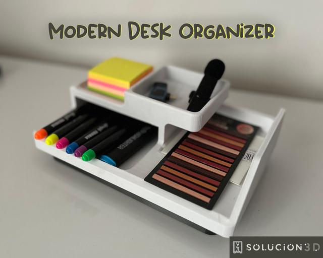 Modern Desk Organizer 3D model thumbnail