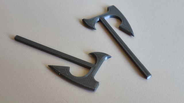 Lucky 13 Double Viking Axe 3D model thumbnail