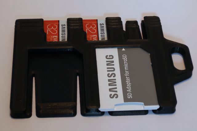SD Card Holder 2 Remix (3+2) 3D model thumbnail