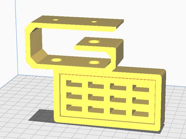Underdesk cable and dongle organiser 3D model thumbnail