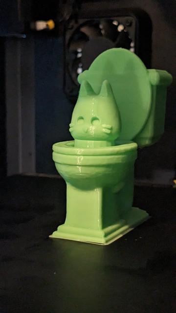 Skibkitty Toilet (no supports) 3D model thumbnail