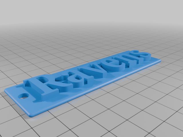 ollie keychain 3D model thumbnail