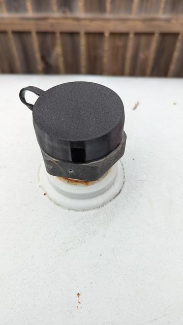 Propane Relief Valve Dust Cover (1,000 gallon) 3D model thumbnail