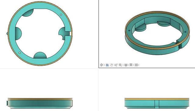 VH31 to NH35 Watch Movement Adapter 3D model thumbnail