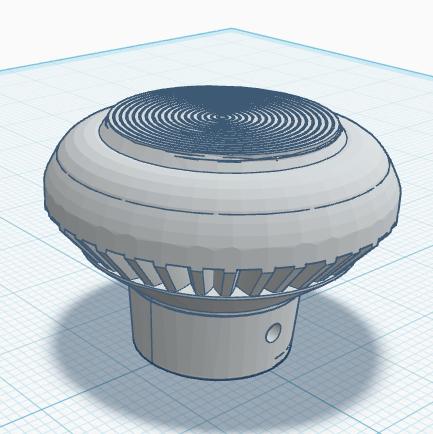 Ford F-Series Volume & Tuner knob 75 - 78, 79 Bronco 3D model thumbnail
