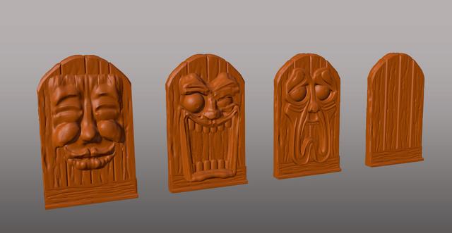 Living Doors 3D model thumbnail