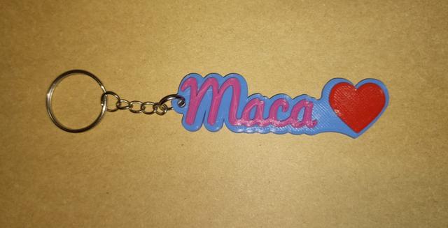 Llavero / Keychain Maca 3D model thumbnail