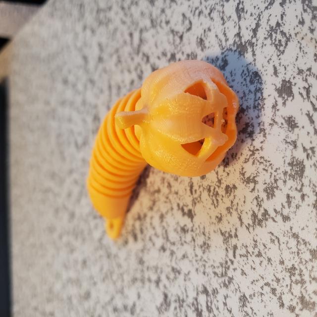 Slug-o-lantern pumpkin worm 3D model thumbnail