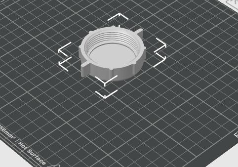 Undersink Piping Cap - P-Trap Cap 3D model thumbnail