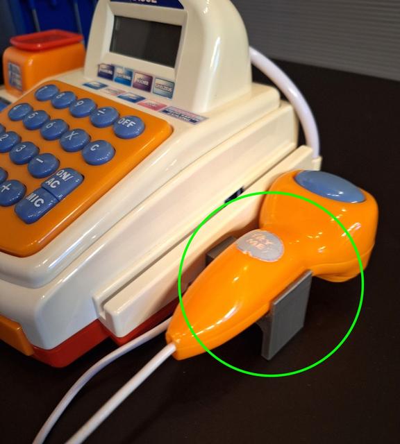 Beeboo replacement holder for barcode scanner / Beeboo Ersatzhalter für Barcode Scanner 3D model thumbnail