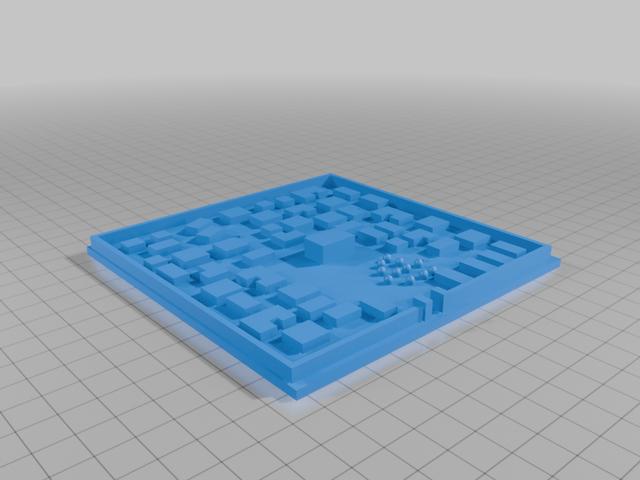 Desert City 120mmx120mm in 2mm Scale 3D model thumbnail