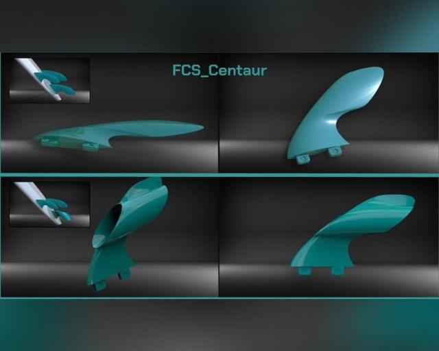 FCS_Centaur Surfboard Fins 3D model thumbnail