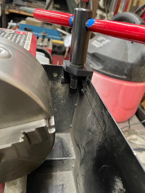 Mini Lathe Chuck Key Corner Holder Mount 3D model thumbnail
