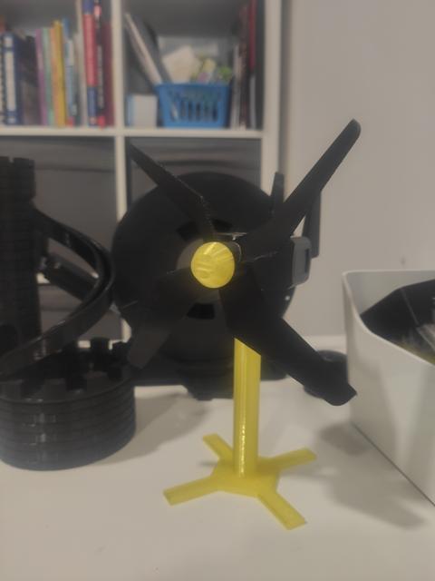 Windmill Stand (Remix) (Print in place) (Garden spinners) 3D model thumbnail