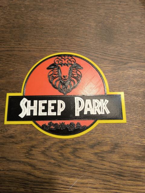 Jurassic Sheep Park (separated colors) 3D model thumbnail