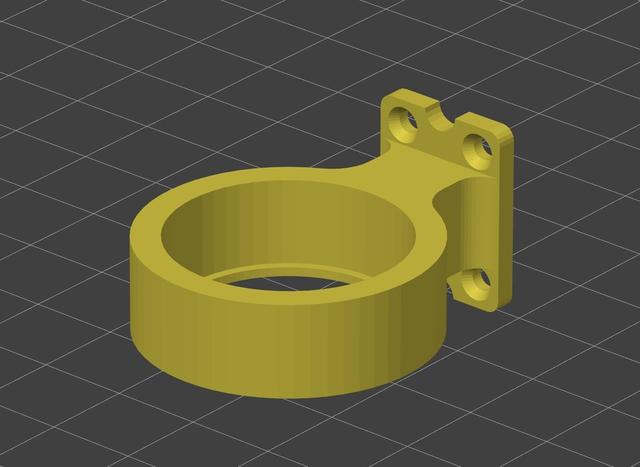 Microphone Capsule Holder Refined 3D model thumbnail