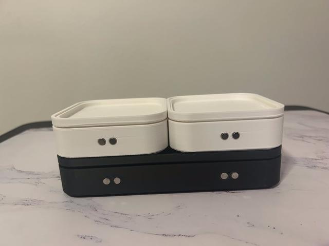 The Seed Fragments — Magnetic Modular Trays | Small + Medium | Snap-Fit Desk Organizer 3D model thumbnail
