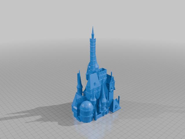 Beast Castle with Storage 3D model thumbnail