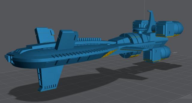 Dreadnought Warship 3D model thumbnail