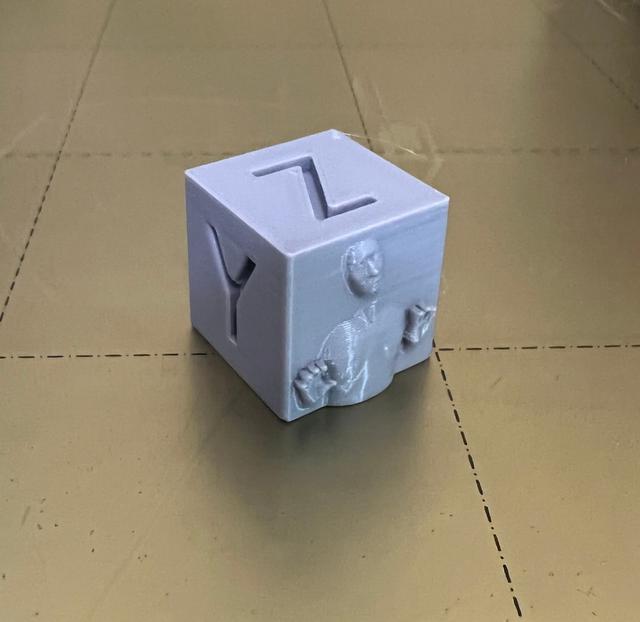 XYZ 20mm Calibration Carbonite Cube 3D model thumbnail