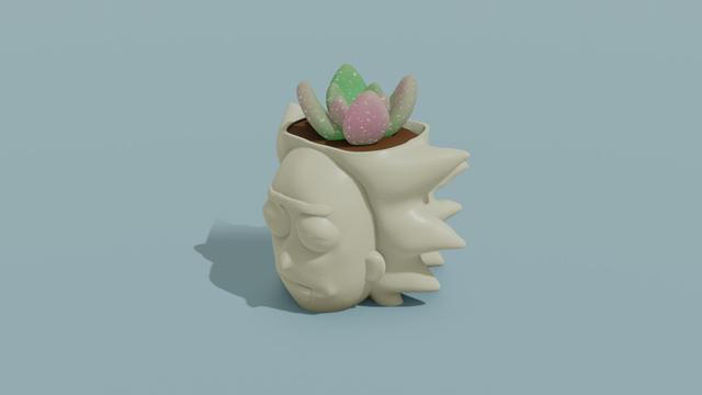 Rick Sanchez Pot Plant 3D model thumbnail
