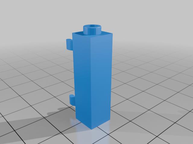 Lego compatible 1x1x3 modified 60583b 3D model thumbnail