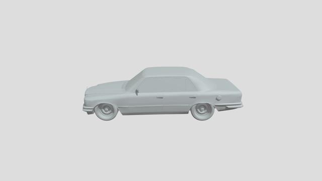 Mercedes-Benz W116 tuned lowpoly for 3D-printing 3D model thumbnail