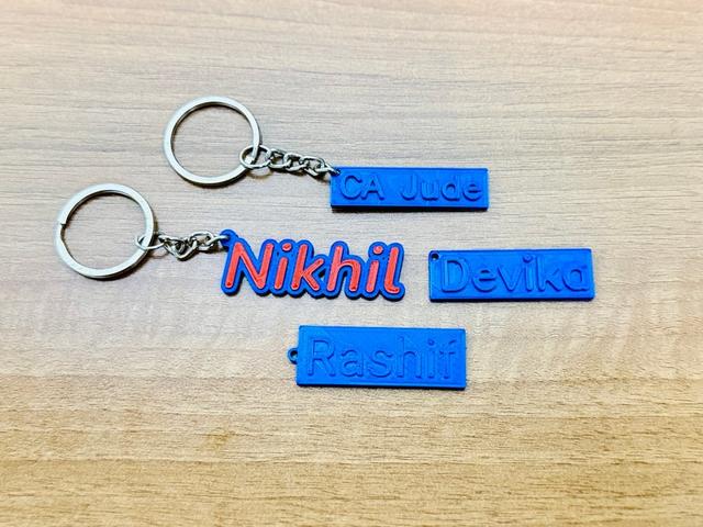 Customisable Tag / Keychain — designed with 3D Printable Tags (free browser tool) 3D model thumbnail