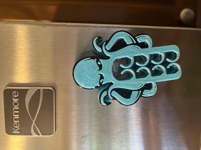 Cthulu Chip Clip with Magnet 3D model thumbnail