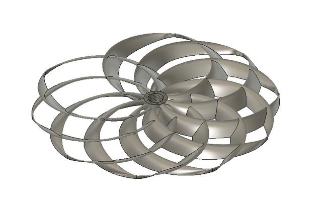10 blade toroidal Propeller 3D model thumbnail