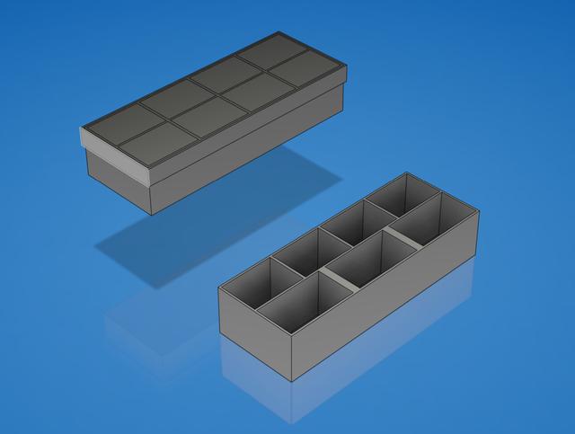 RPG miniatures storage box 3D model thumbnail