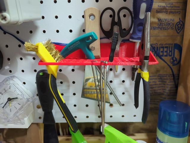 Tool hanger for 3d printing tools for PegBoard 3D model thumbnail